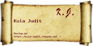 Kula Judit névjegykártya